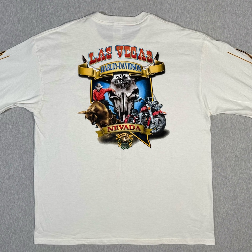 Harley-Davidson Las Vegas Long Sleeve Tee | Size XL | Western Skull Graphic - Picture 6 of 10